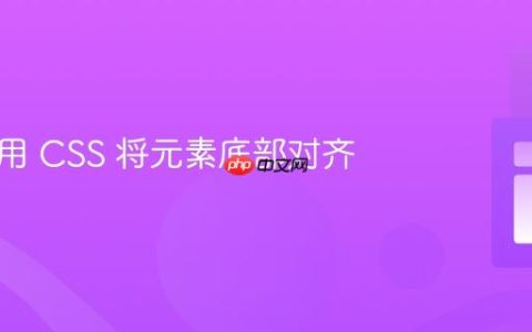 如何使用 CSS 将元素底部对齐