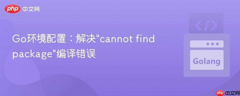 Go环境配置:解决