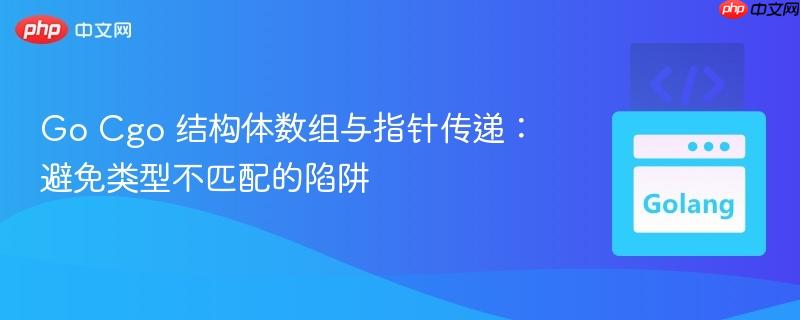 Go Cgo 结构体数组与指针传递：避免类型不匹配的陷阱