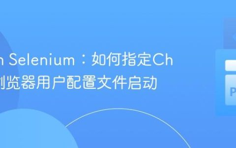 Python Selenium：如何指定Chrome浏览器用户配置文件启动