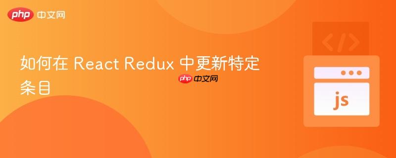 如何在 react redux 中更新特定条目