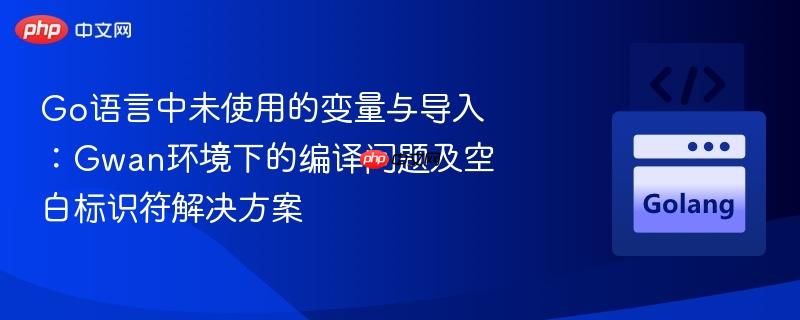 Go语言中未使用的变量与导入:Gwan环境下的编译问题及空白标识符解决方案