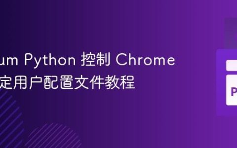 Selenium Python 控制 Chrome 使用指定用户配置文件教程