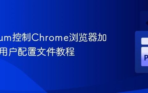 Selenium控制Chrome浏览器加载指定用户配置文件教程