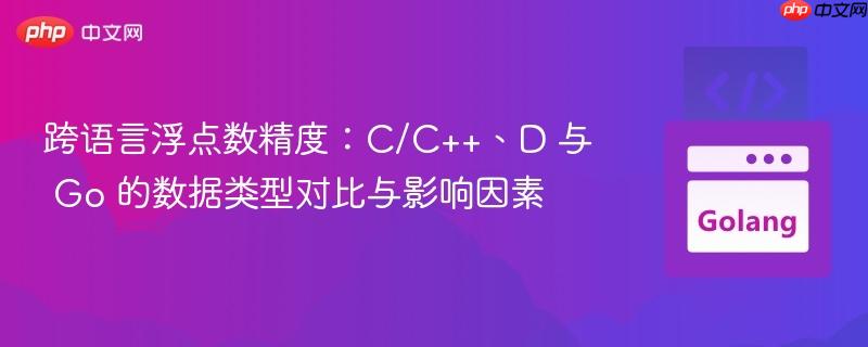跨语言浮点数精度：C/C++、D 与 Go 的数据类型对比与影响因素