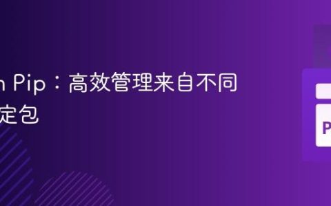 Python Pip：高效管理来自不同源的特定包