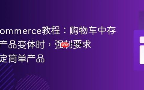 WooCommerce教程：购物车中存在特定产品变体时，强制要求加入特定简单产品