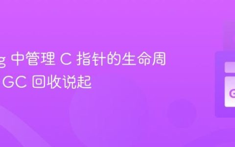 Golang 中管理 C 指针的生命周期：从 GC 回收说起