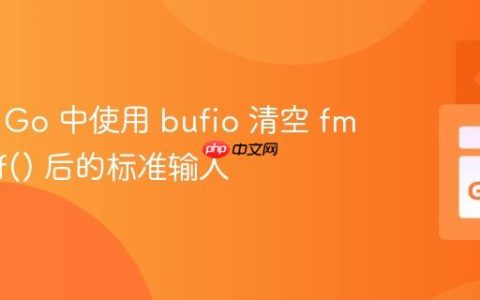 如何在 Go 中使用 bufio 清空 fmt.Scanf() 后的标准输入