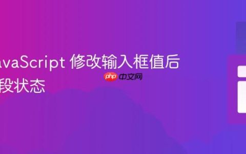 使用 JavaScript 修改输入框值后更新字段状态