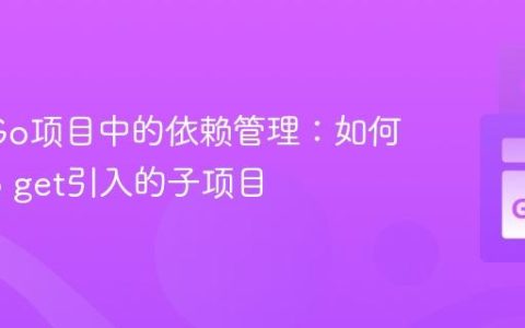 Git与Go项目中的依赖管理：如何处理go get引入的子项目