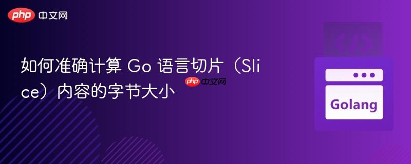 如何准确计算 go 语言切片(slice)内容的字节大小