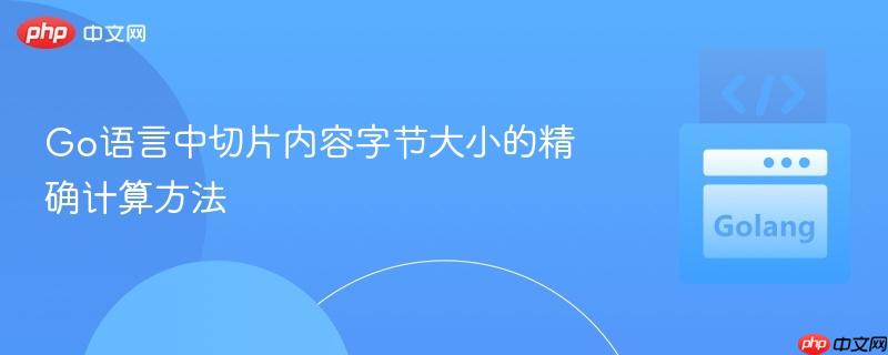 Go语言中切片内容字节大小的精确计算方法