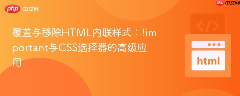 覆盖与移除HTML内联样式:!important与CSS选择器的高级应用