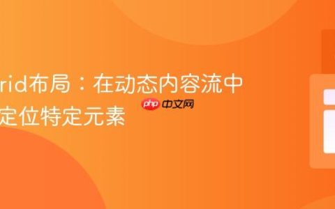 CSS Grid布局：在动态内容流中插入并定位特定元素