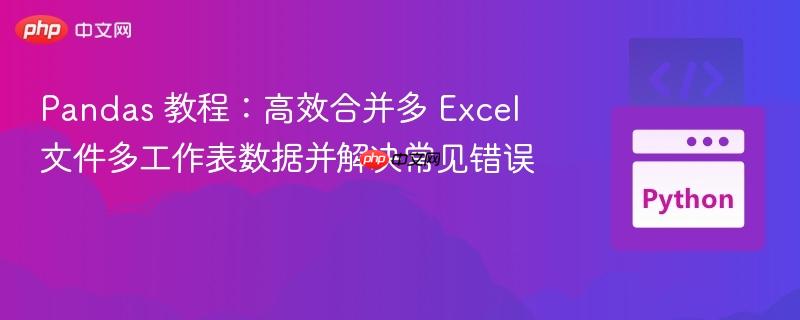 Pandas 教程:高效合并多 Excel 文件多工作表数据并解决常见错误