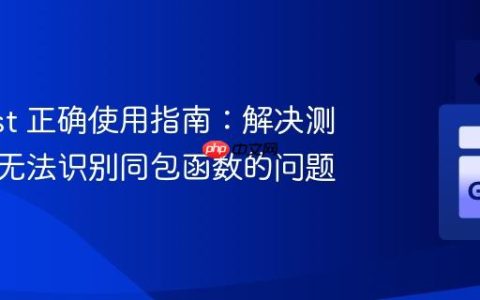 Go Test 正确使用指南：解决测试文件无法识别同包函数的问题