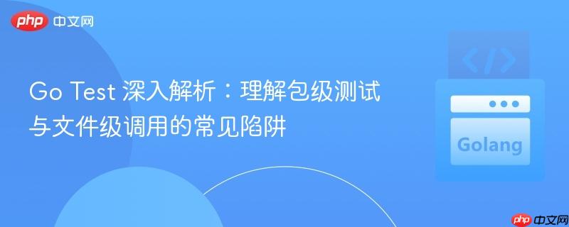 Go Test 深入解析:理解包级测试与文件级调用的常见陷阱