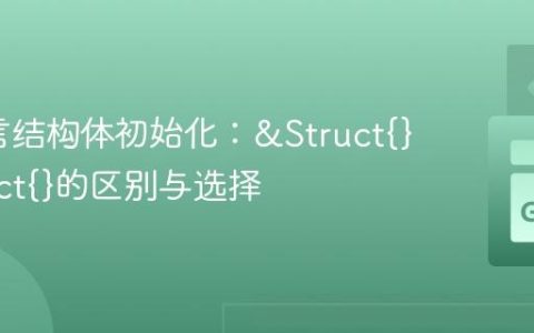 Go语言结构体初始化：&Struct{}与Struct{}的区别与选择