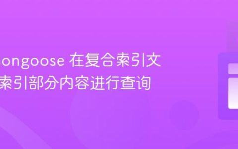 使用 Mongoose 在复合索引文档中按索引部分内容进行查询