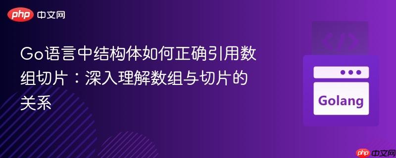 Go语言中结构体如何正确引用数组切片:深入理解数组与切片的关系