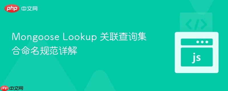 mongoose lookup 关联查询集合命名规范详解