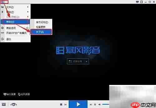 暴风影音如何查看版本号