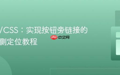 HTML/CSS：实现按钮旁链接的精确右侧定位教程