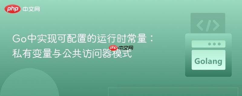 Go中实现可配置的运行时常量:私有变量与公共访问器模式