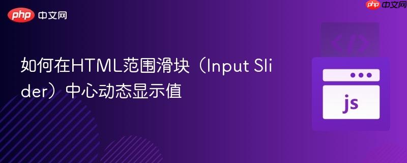 如何在HTML范围滑块(Input Slider)中心动态显示值