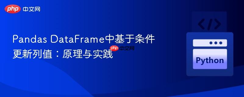 Pandas DataFrame中基于条件更新列值:原理与实践