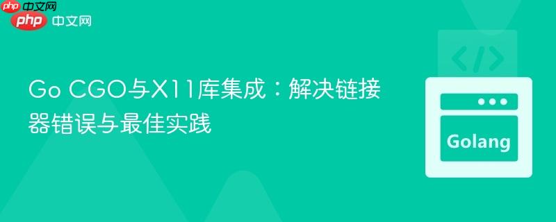 Go CGO与X11库集成:解决链接器错误与最佳实践