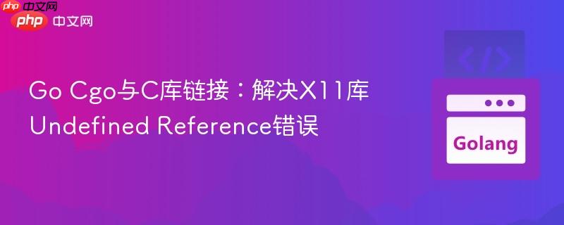 Go Cgo与C库链接:解决X11库Undefined Reference错误