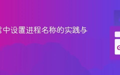 Go语言中设置进程名称的实践与考量