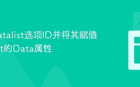获取Datalist选项ID并将其赋值给Input的Data属性