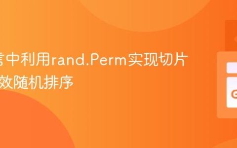 Go语言中利用rand.Perm实现切片元素高效随机排序