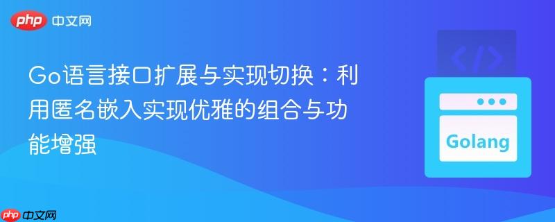 Go语言接口扩展与实现切换:利用匿名嵌入实现优雅的组合与功能增强
