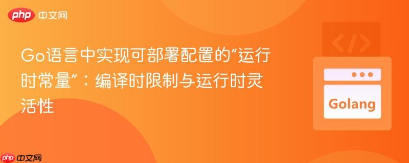 Go语言中实现可部署配置的“运行时常量”:编译时限制与运行时灵活性