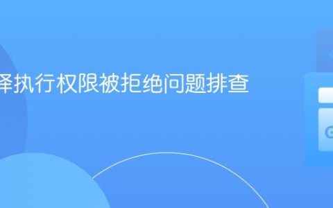 Go 编译执行权限被拒绝问题排查与解决