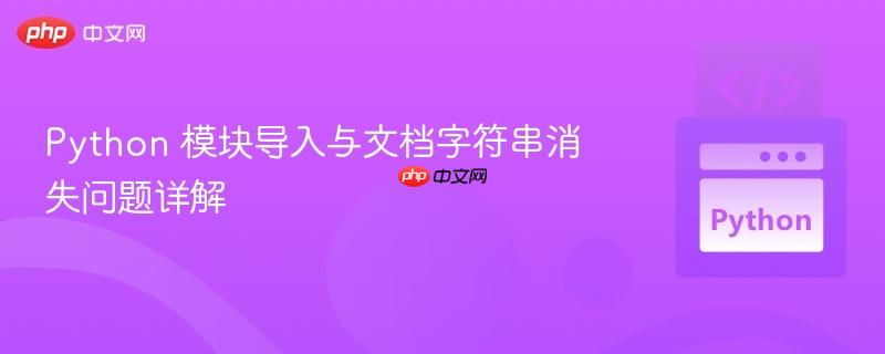 python 模块导入与文档字符串消失问题详解