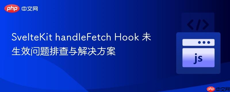 sveltekit handlefetch hook 未生效问题排查与解决方案