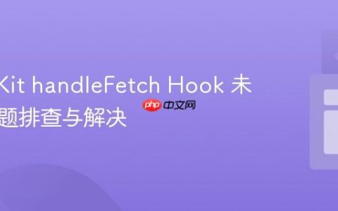 SvelteKit handleFetch Hook 未生效问题排查与解决