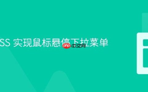 使用 CSS 实现鼠标悬停下拉菜单