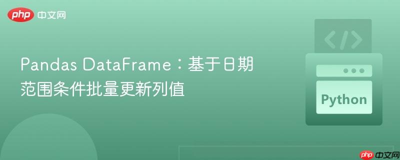 Pandas DataFrame:基于日期范围条件批量更新列值