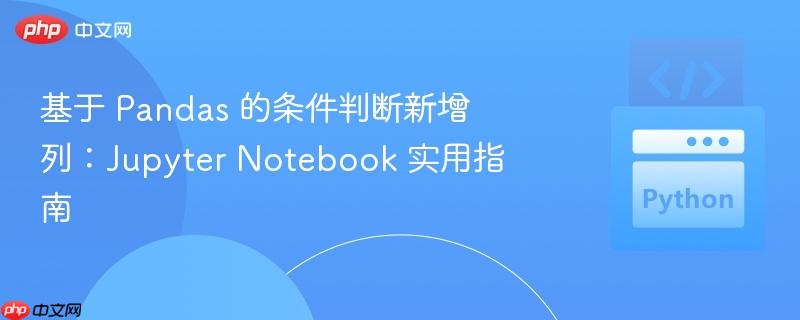 基于 pandas 的条件判断新增列:jupyter notebook 实用指南