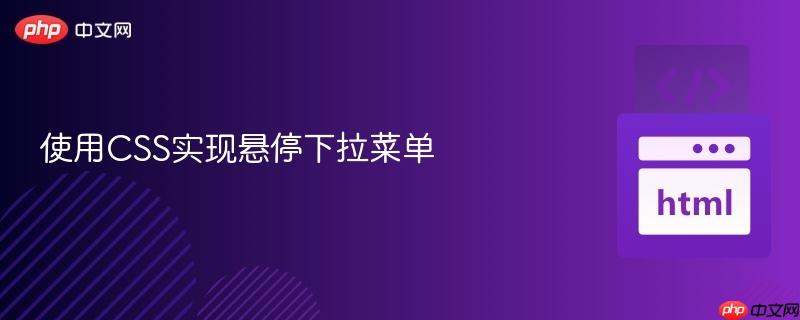 使用css实现悬停下拉菜单