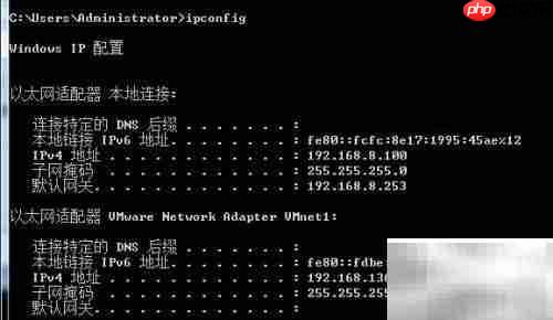 ipconfig/all命令详解