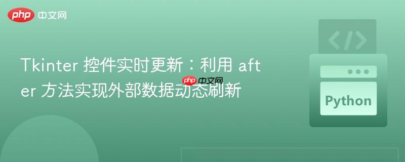 Tkinter 控件实时更新:利用 after 方法实现外部数据动态刷新
