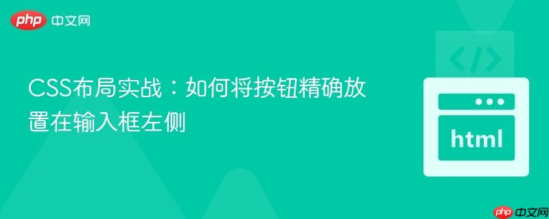 CSS布局实战:如何将按钮精确放置在输入框左侧