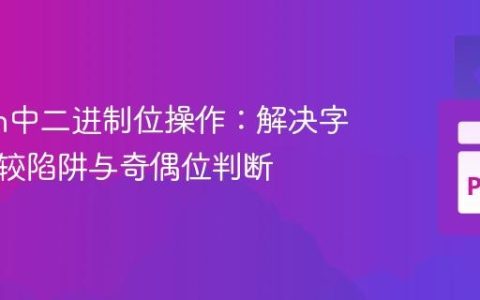 Python中二进制位操作：解决字符串比较陷阱与奇偶位判断